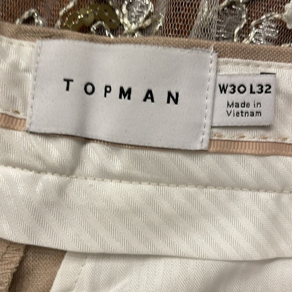 ASOS Topman stone color dressy men’s shorts viscose blend flat front classic fit - Picture 9 of 16